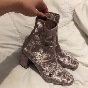 Jeffrey Campbell Velvet Sock Boots